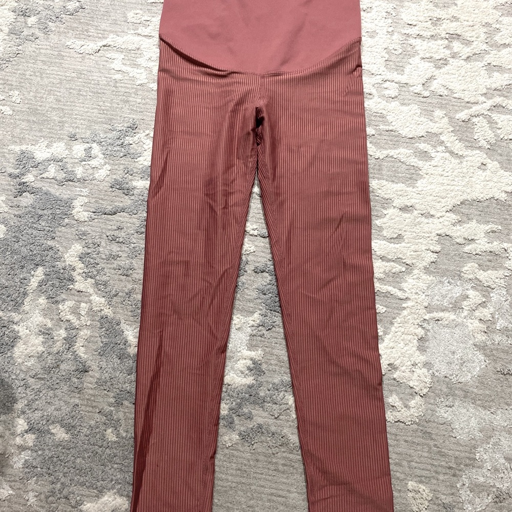 H&M Mama ribbed sport leggings  pink size s EUC